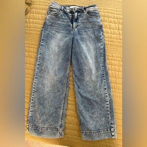 Hidden crop jeans wide leg sz 27
